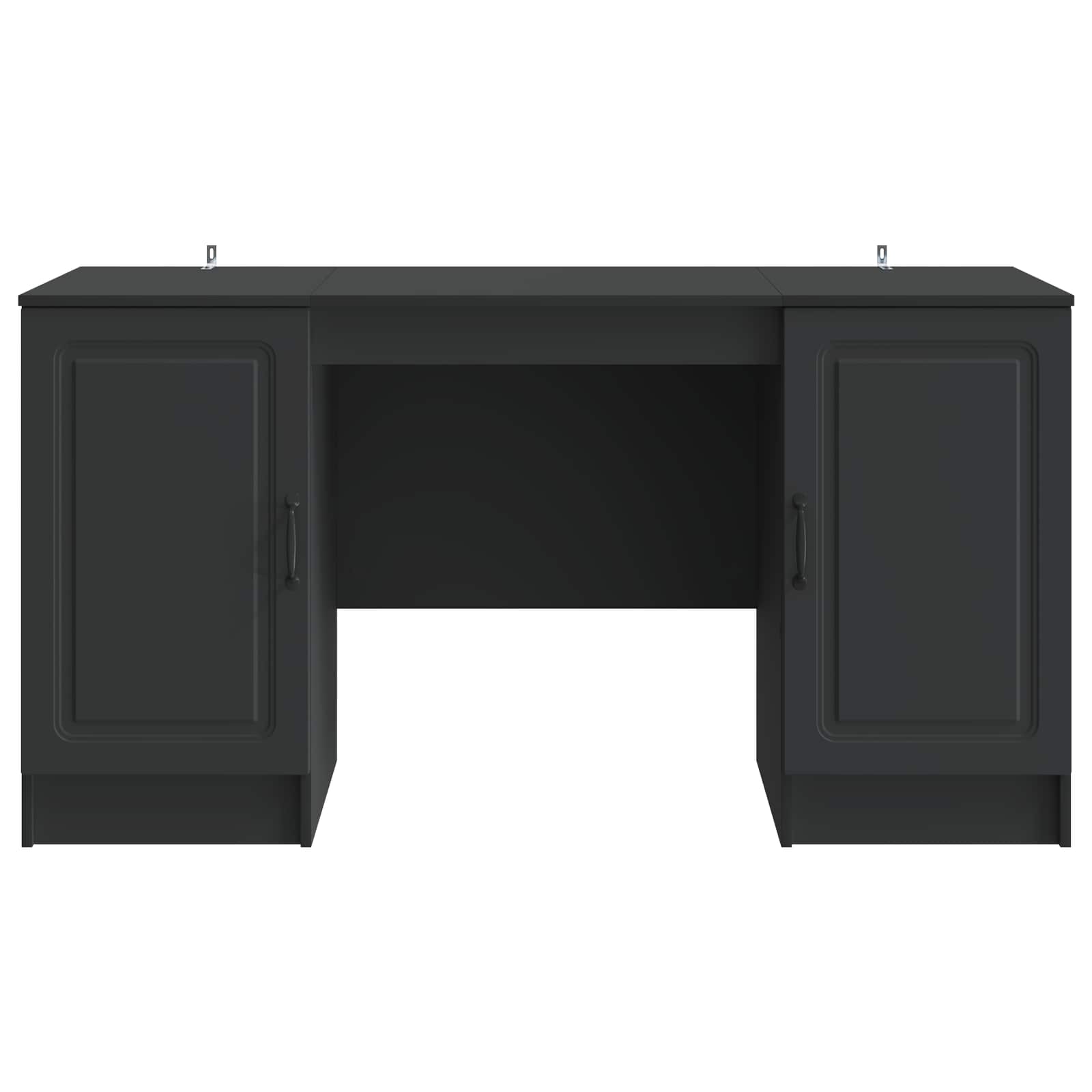 Schreibtisch mit Regal Schwarz 142,5 x 50 x 75 cm Holzwerkstoff