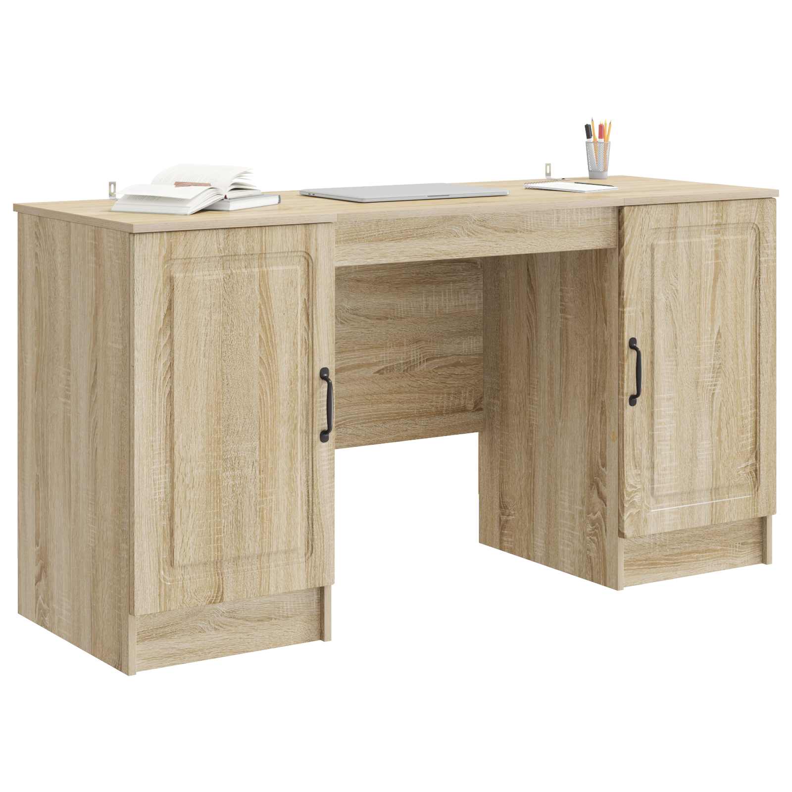 Schreibtisch Sonoma-Eiche 142,5 x 50 x 75 cm Holzwerkstoff