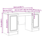 Schreibtisch Sonoma-Eiche 142,5 x 50 x 75 cm Holzwerkstoff