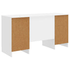 Schreibtisch Hochglanz Weiß 142,5 x 50 x 75 cm Holzwerkstoff