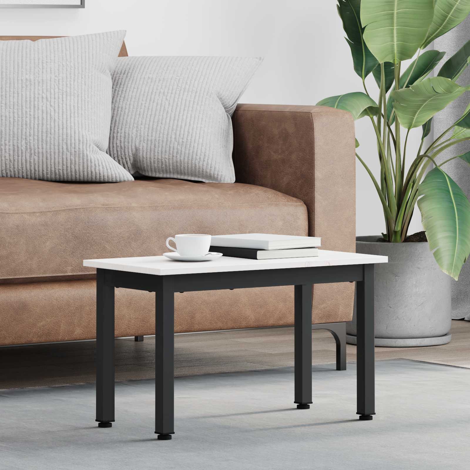 Couchtisch Weiß 60 x 30 x 36 cm Massives Kiefernholz