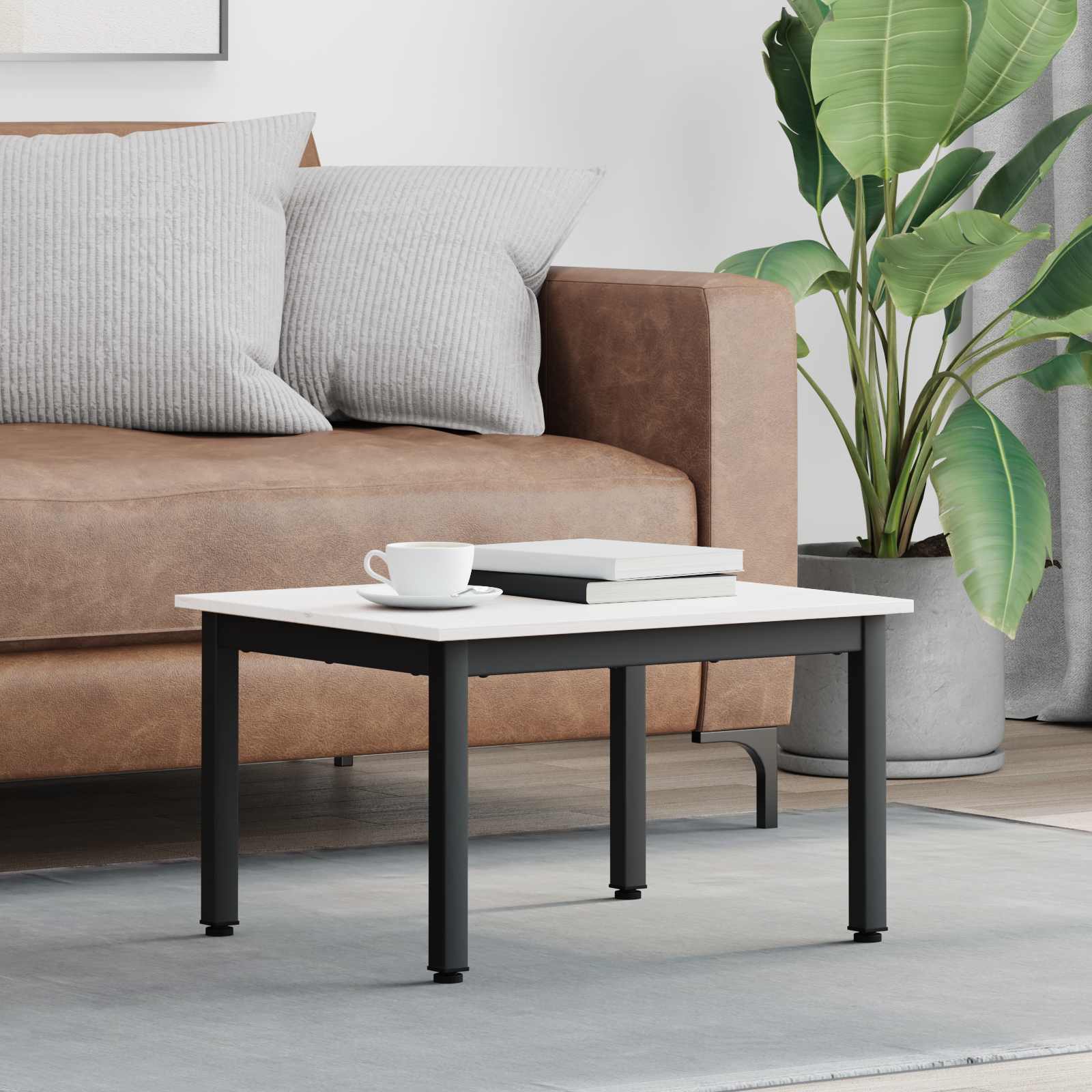 Couchtisch Weiß 60 x 50 x 36 cm Massives Kiefernholz