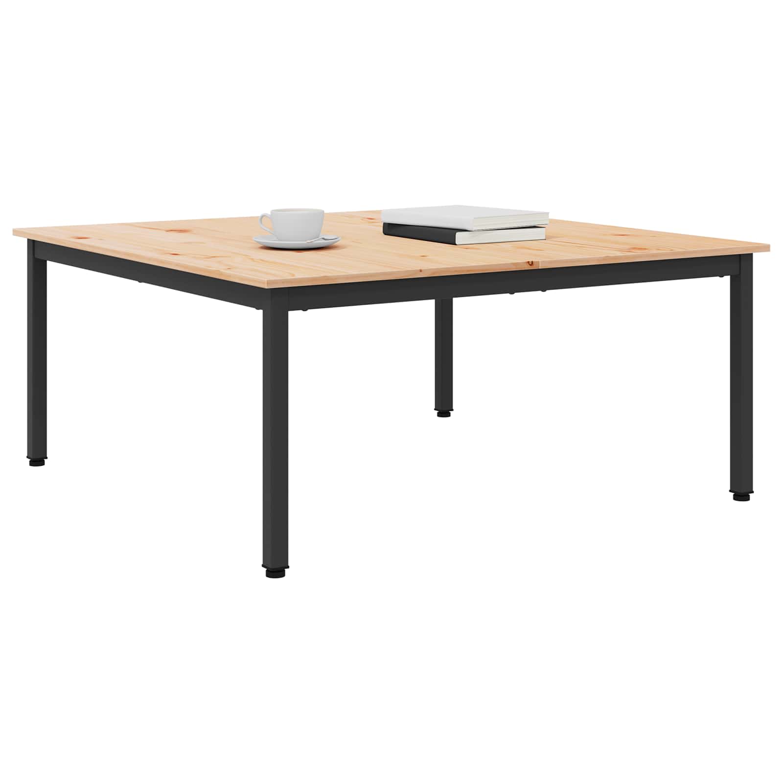 Couchtisch Natur 100 x 100 x 45 cm Massives Kiefernholz