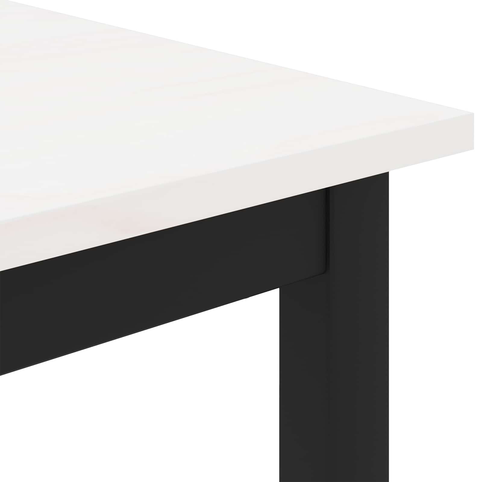 Couchtisch Weiß 100 x 100 x 45 cm Massives Kiefernholz