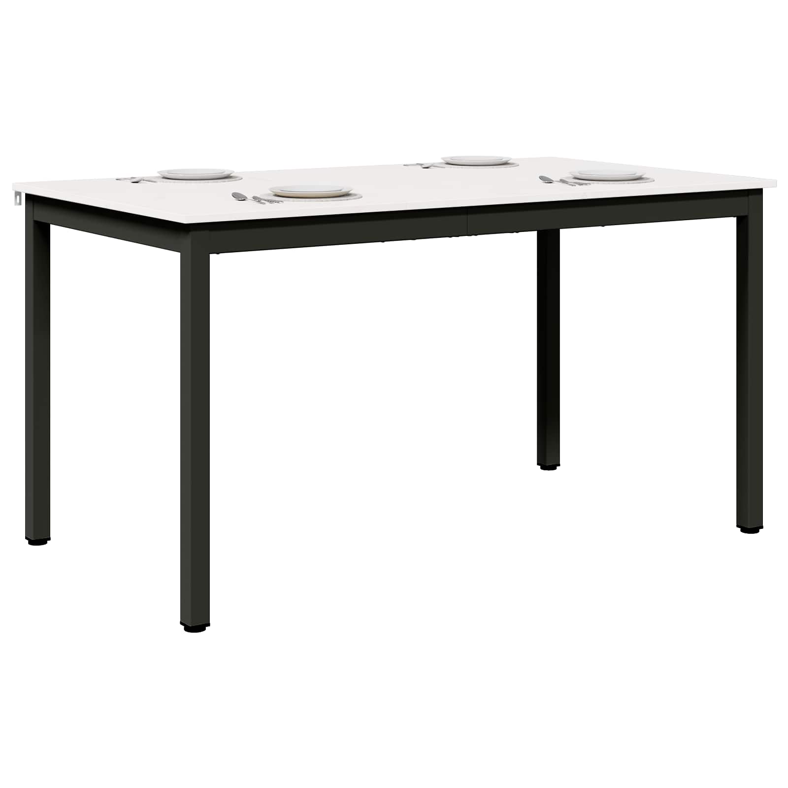 Esstisch Weiß 140 x 80 x 75 cm Massives Kiefernholz