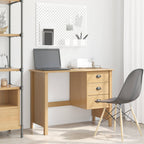 Schreibtisch mit Schubladen HILL Honigbraun 100 x 45 x 74 cm