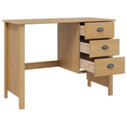 Schreibtisch mit Schubladen HILL Honigbraun 100 x 45 x 74 cm