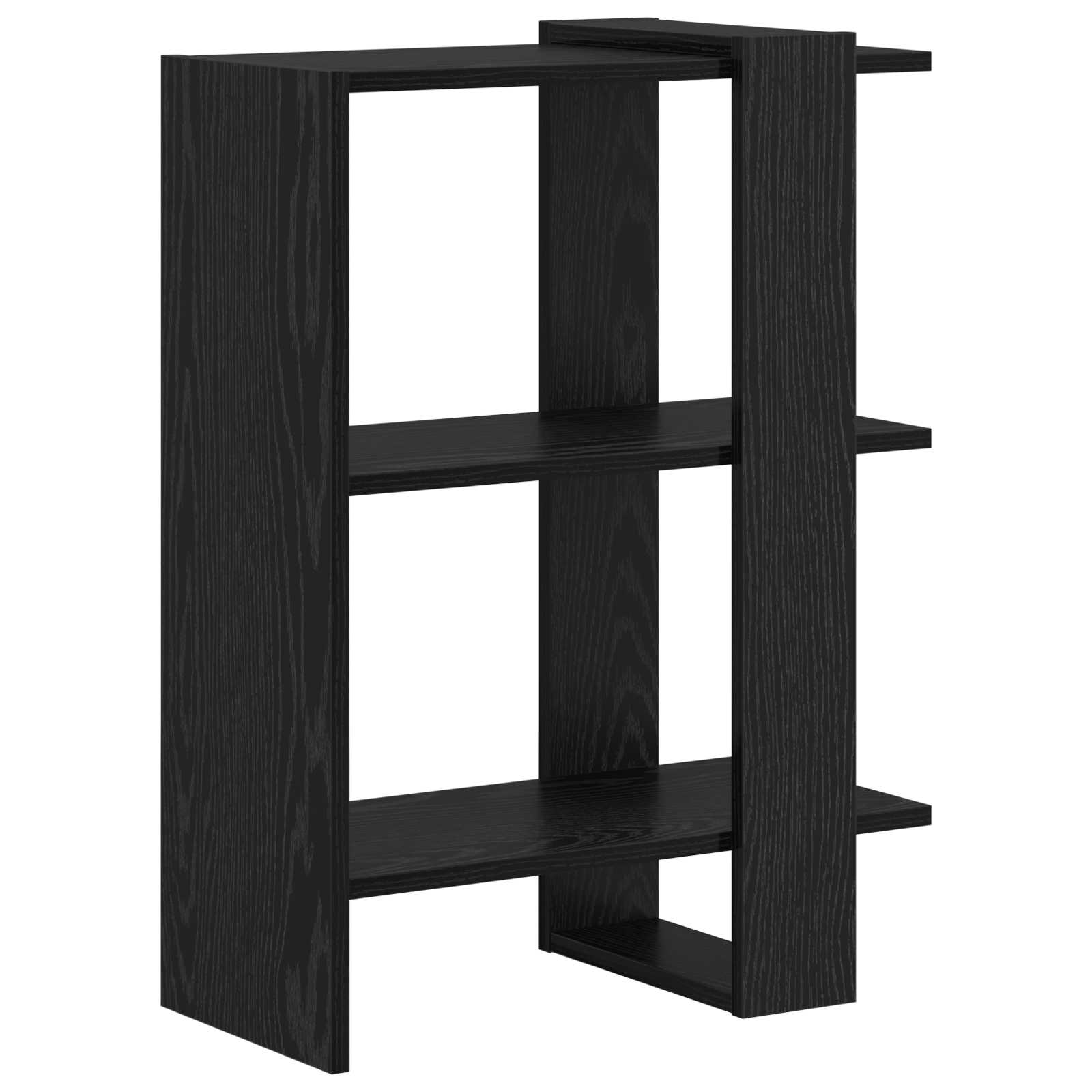 Bücherregal Schwarz Eichen-Optik 52 x 25 x 71,5 cm