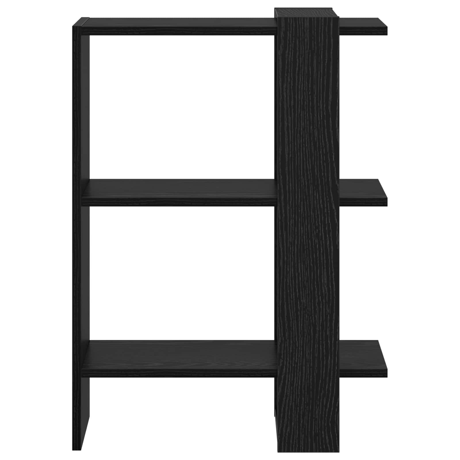 Bücherregal Schwarz Eichen-Optik 52 x 25 x 71,5 cm