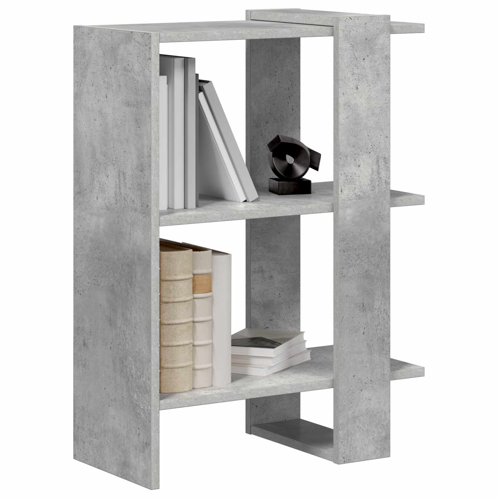 Bücherregal Beton Grau 52 x 25 x 71,5 cm Holzwerkstoff