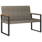 Gartenmöbel Set 4 pcs Grau und Dunkelgrau Poly-Rattan