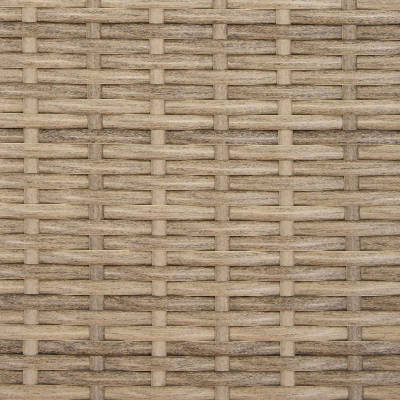 Gartenmöbel Set 4 pcs Beige und Cremeweiß Poly-Rattan