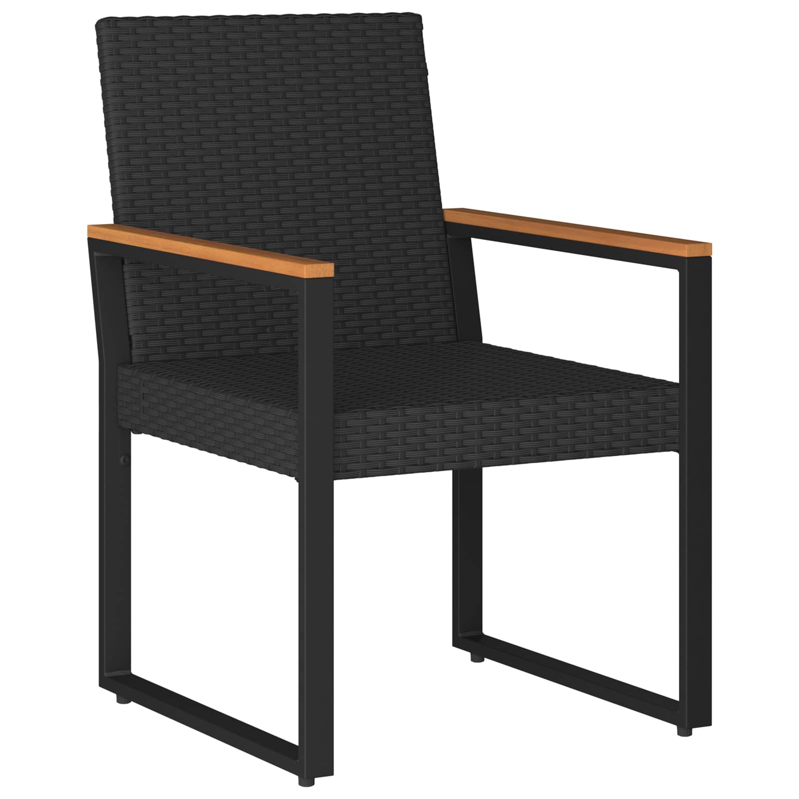 Gartenmöbel Set mit Kissen 4 pcs Schwarz und Türkis Poly-Rattan