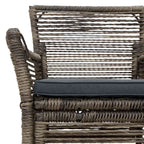 Gartenstuhl mit Kissen 4 pcs Grau und Dunkelgrau Poly-Rattan