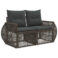 Garten-Sofa 2-Sitzanzahl Grau Poly-Rattan