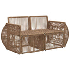 Garten-Sofa 2-Sitzanzahl Beige Poly-Rattan