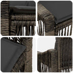 Garten-Sofa 2-Sitzanzahl Grau Poly-Rattan