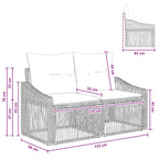 Garten-Sofa 2-Sitzanzahl Beige Poly-Rattan