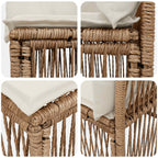 Ecksofa Beige Poly-Rattan