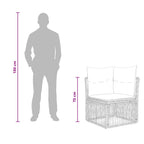 Ecksofa Beige Poly-Rattan