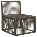 Armfreies Sofa Grau Poly-Rattan