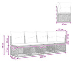 4-Sitzer Sofa mit linker Armlehne 4 pcs 4-Sitzanzahl Grau