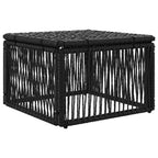 Fußhocker Schwarz Poly-Rattan