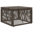 Fußhocker Grau Poly-Rattan
