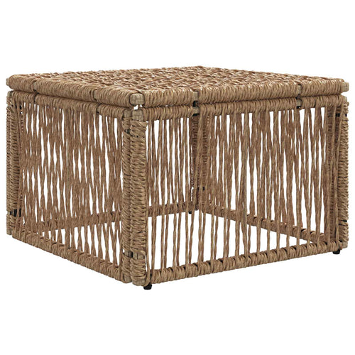 Fußhocker Beige Poly-Rattan