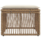 Fußhocker Beige Poly-Rattan