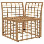 Modulares Outdoor-Ecksofa Natur Poly-Rattan