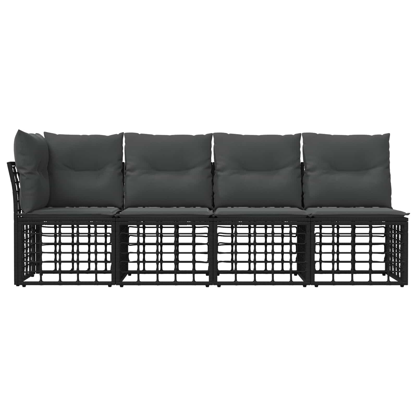 4-Sitzer Garten-Sofa mit linker Armlehne 4 pcs 4-Sitzanzahl