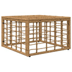 Garten-Fußhocker Natur Poly-Rattan