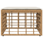 Garten-Fußhocker Natur Poly-Rattan