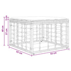 Garten-Fußhocker Natur Poly-Rattan