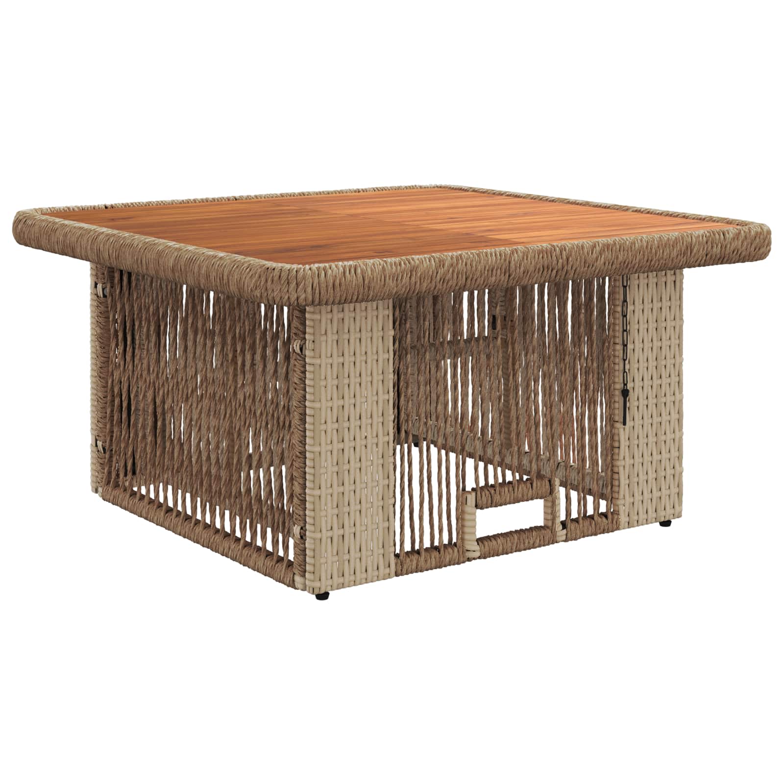 Garten Essgruppe mit Kissen 3 pcs Beige und Creme Poly-Rattan