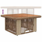 Garten Essgruppe mit Kissen 3 pcs Beige und Creme Poly-Rattan
