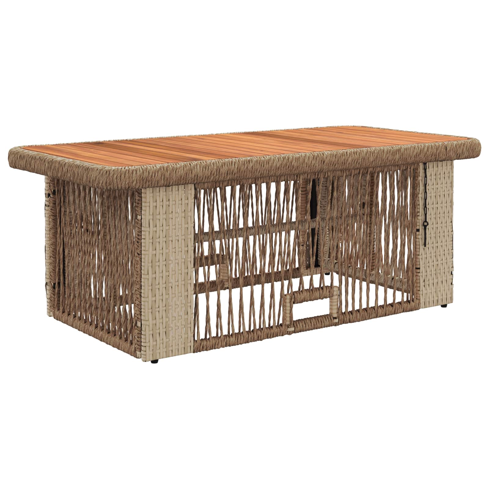 Garten Essgruppe mit Kissen 4 pcs Beige und Creme Poly-Rattan