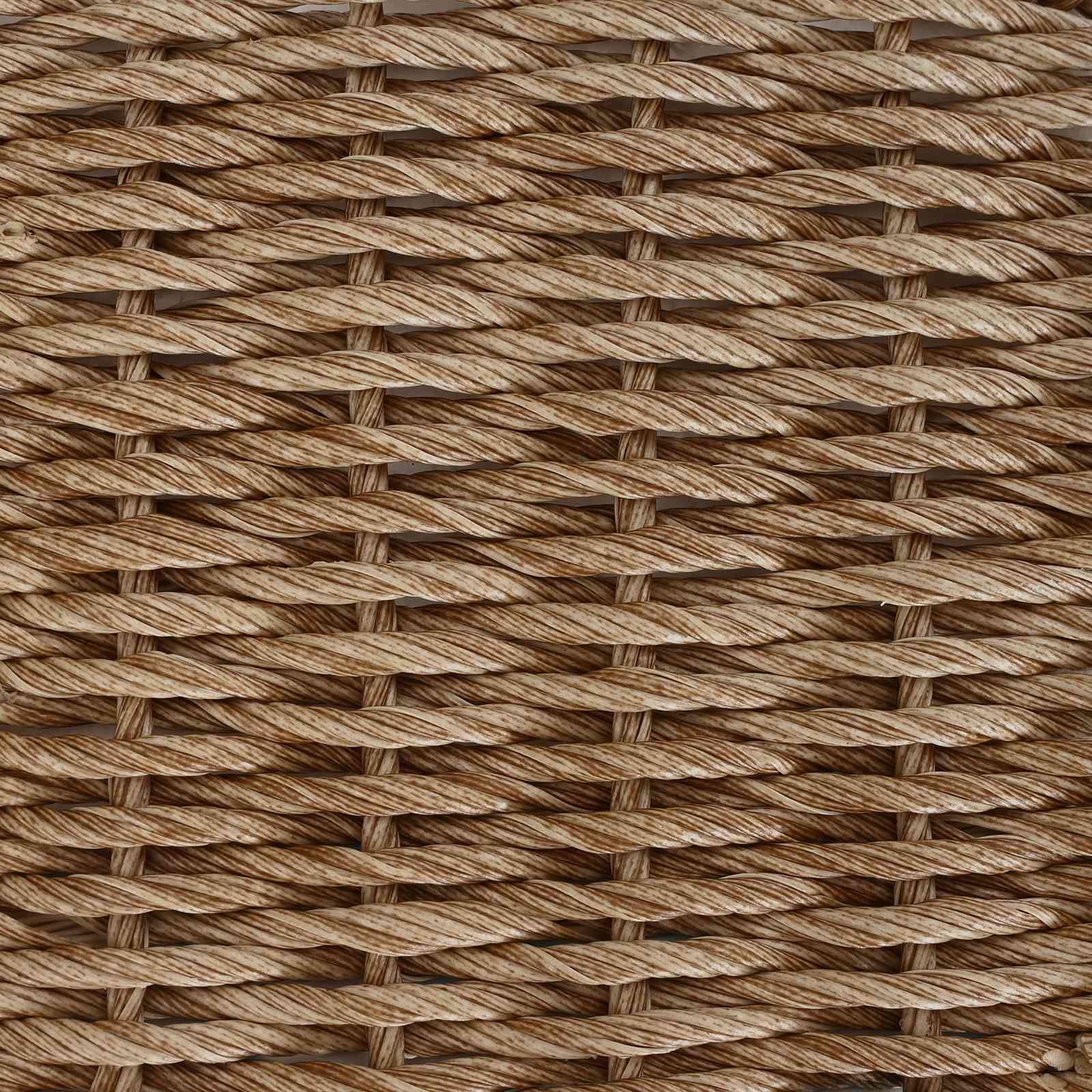 Garten Essgruppe mit Kissen 4 pcs Beige und Creme Poly-Rattan