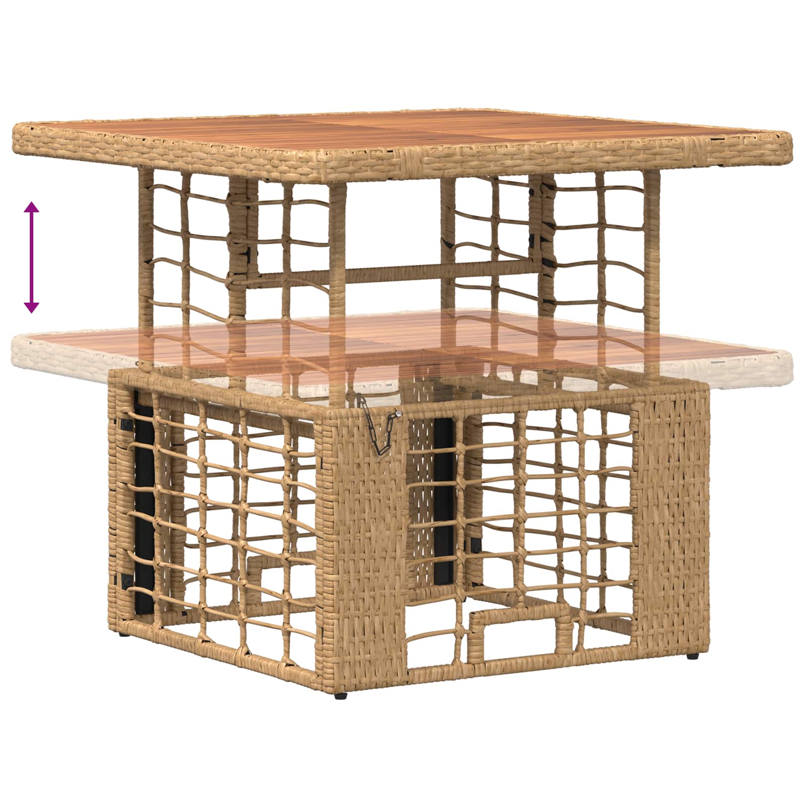Garten Essgruppe mit Kissen 3 pcs Natur und Weiß