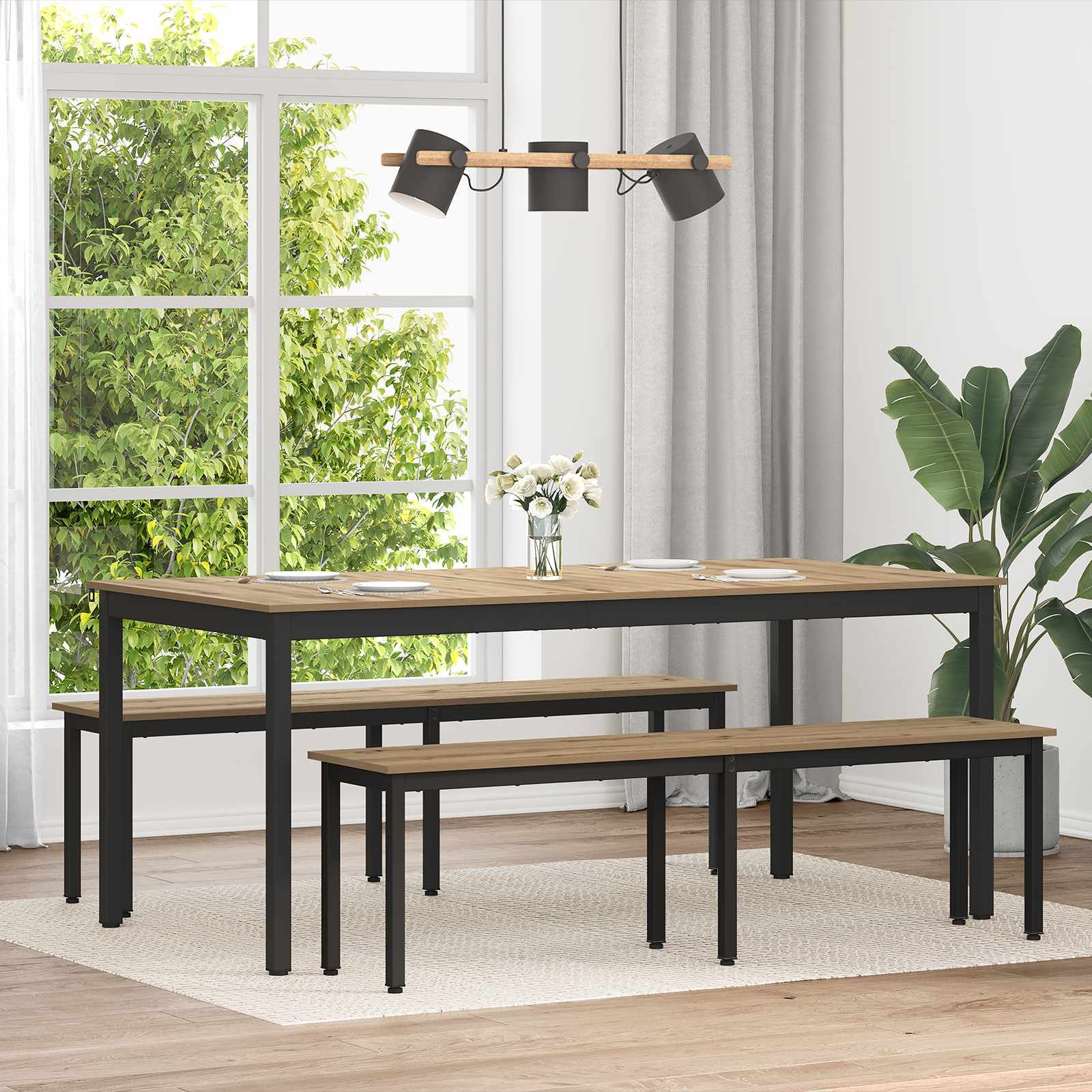 Esstische 2 pcs 180 x 90 x 75 cm Holzwerkstoff