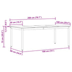 Esstische 2 pcs 200 x 100 x 75 cm Holzwerkstoff