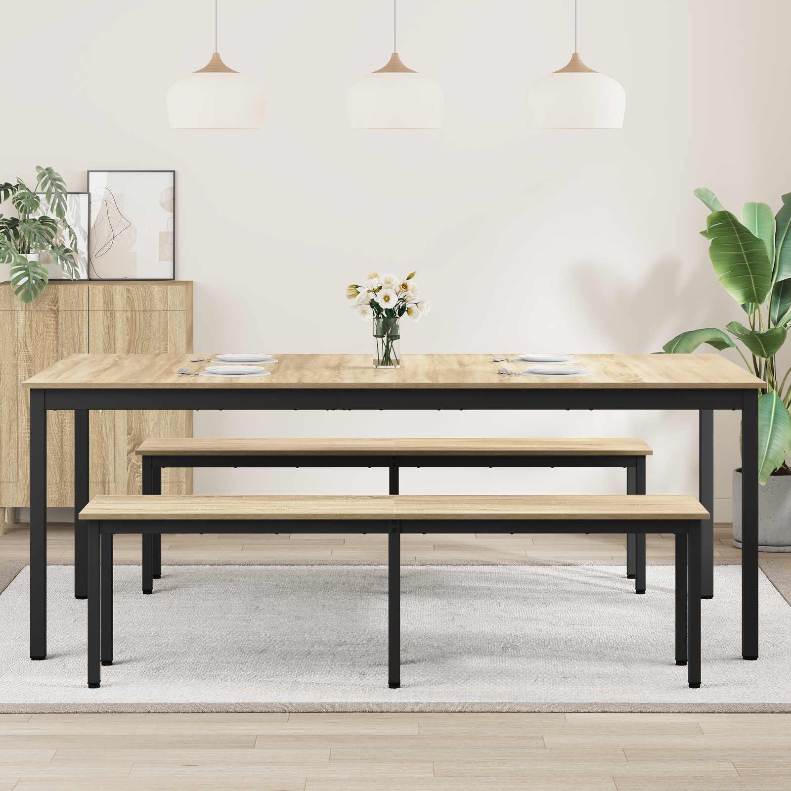 Esstische 2 pcs 200 x 100 x 75 cm Holzwerkstoff