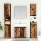 Badezimmermöbel-Set mit Schubladen 3 pcs Altholz Holzwerkstoff