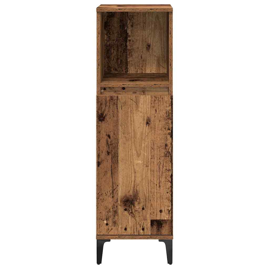 Badezimmermöbel-Set mit Regal 3 pcs Altholz Holzwerkstoff