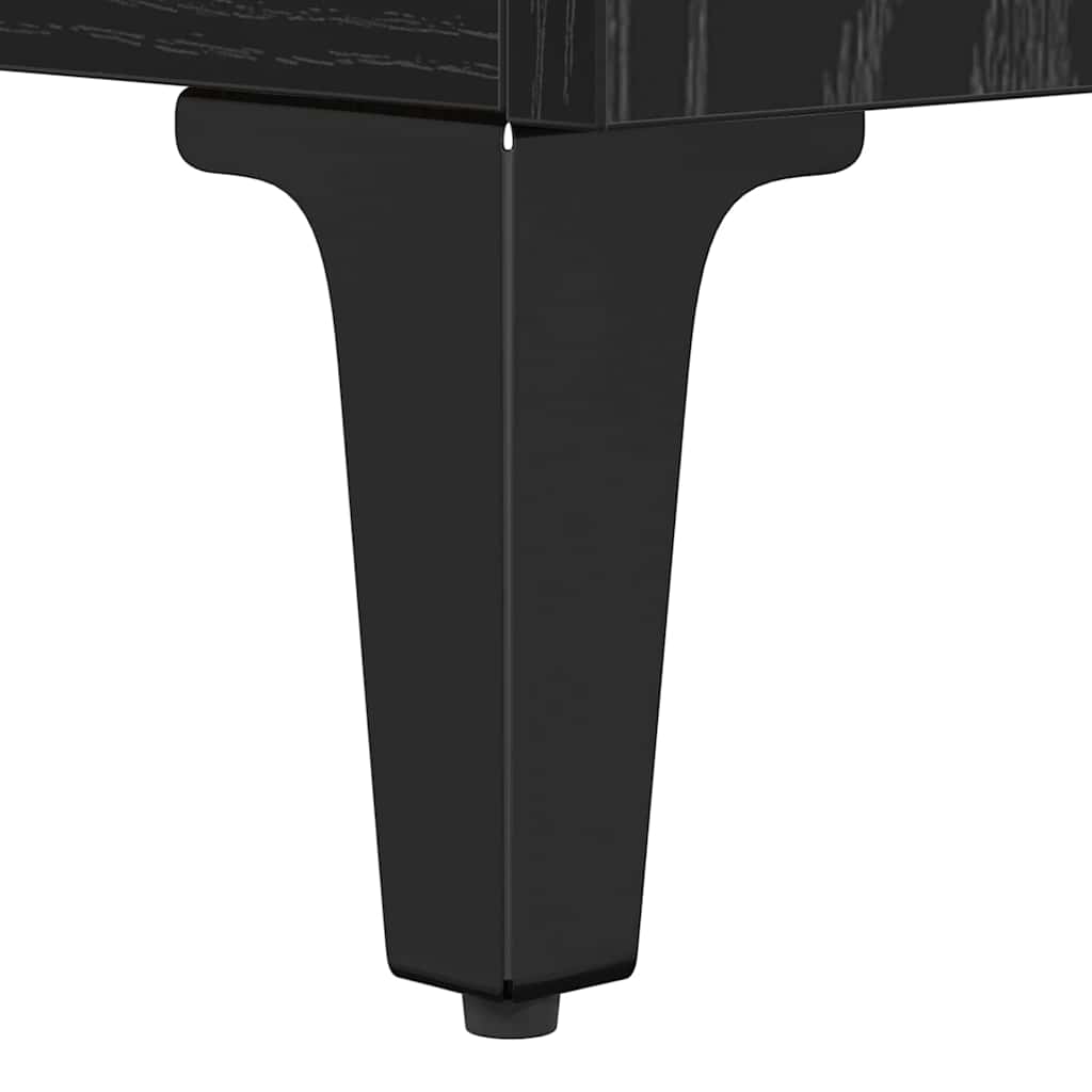 Badezimmermöbel-Set 3 Stück Schwarz Eichen-Optik Holzwerkstoff
