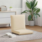 Verstellbarer Fußsessel Creme Stoff