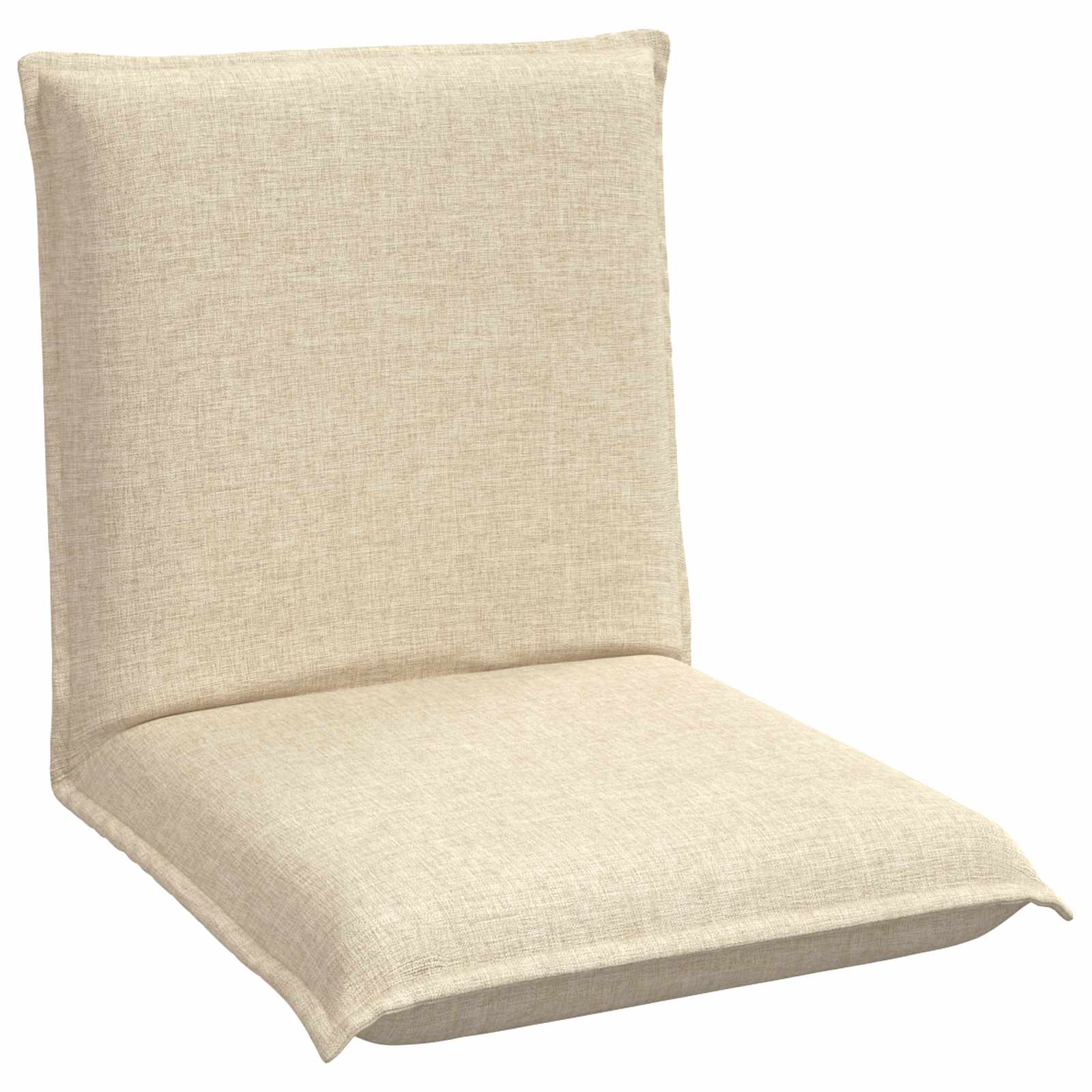 Verstellbarer Fußsessel Creme Stoff