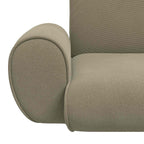 Verstellbarer Fußsessel Khaki Grobvelours