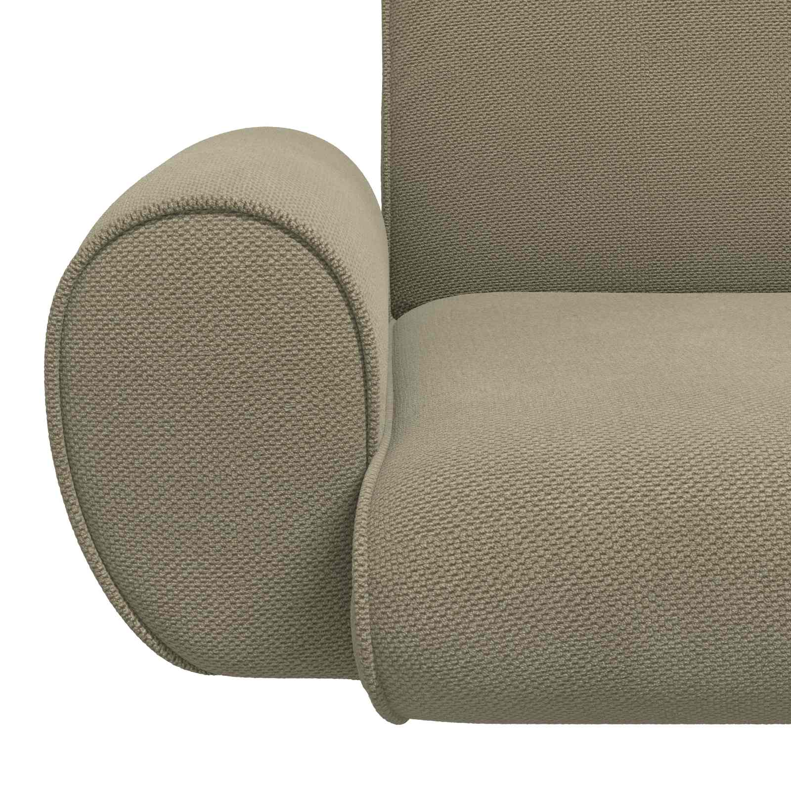 Verstellbarer Fußsessel Khaki Grobvelours